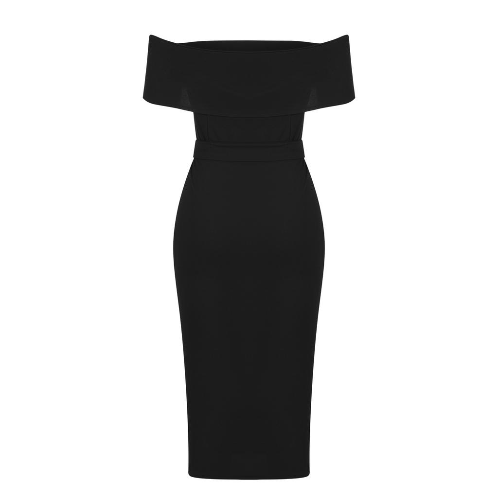 Women's Summer Fashion Straight Neck Color Regular Split Dress