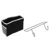 Bedside Storage Basket Hook Hanging Canvas Bag Rail Organization Shelf for Dormitory Office Living Room