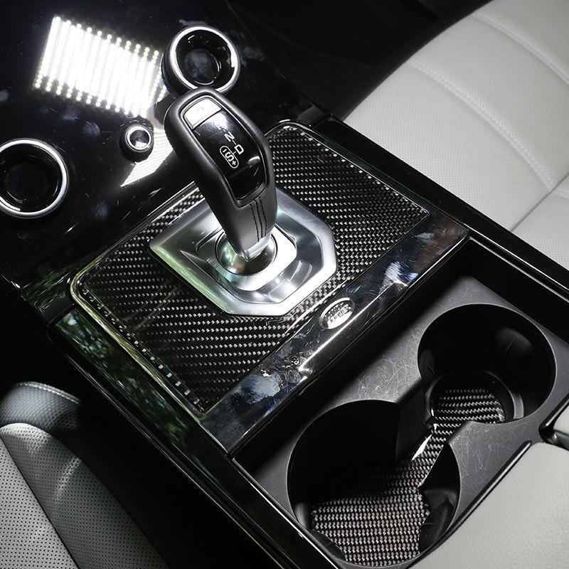 For Land Rover Range Rover Evoque L551 -2024 Soft Carbon Fiber Car Gear Panel Cover Trim Sticker Interior Car Accessories