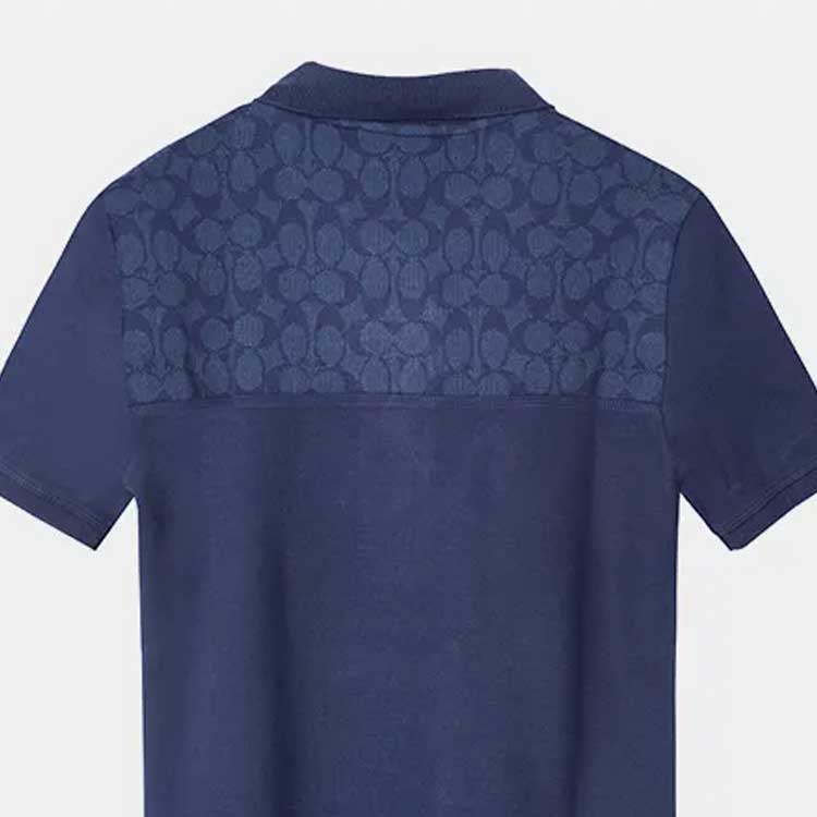 Coach Classic Logo Knitted Polo Dress Women Dresses Navy-Blue CL271-NYJ