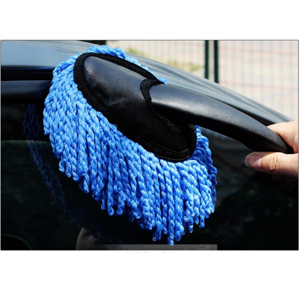 Car Wax Brush Microfiber Scratch Free Dashboard Cleaning Detail Brush Mop Wax Dash Duster for Home