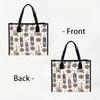 Bohemian Candle Pattern Tote Bag Casual Canvas Daily Shoulder Handbag for Women