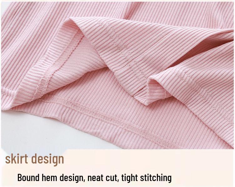 Modal Women's Short Sleeve Padded Top with Pajama-Style Back - Ribbed Base Layer for Inner or Outer Wear