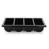 Cutlery Container GN11 4-piece Black Hendi 552315