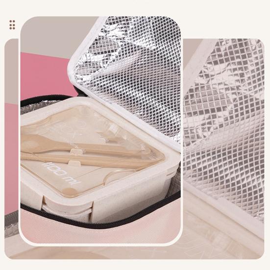 Dvoupatrová taška na oběd Termoizolační taška na oběd s velkou kapacitou, nepropustná chladicí taška pro dojíždění, cestování, piknik