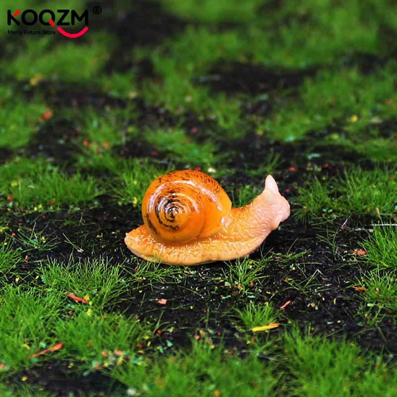 Mikro-Landschaftssimulation Kleine Schnecke Gartendekoration Schneckenornament Schneckenmodell Kunstharzhandwerk Miniaturfigur Heimdeko