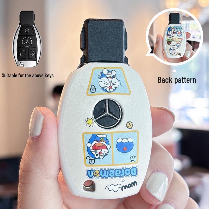 Shockproof Key Covers and Cartoon Buckles for Mercedes-Benz GLC/CLA, C-Class/R-Class, CLS/GLE, GLK300