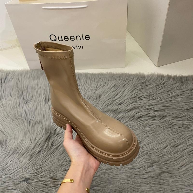 Platform White Thin Martin Boots Women's Shoes New Summer Brown Korean Small Ankle Boots Black Ankle Boots