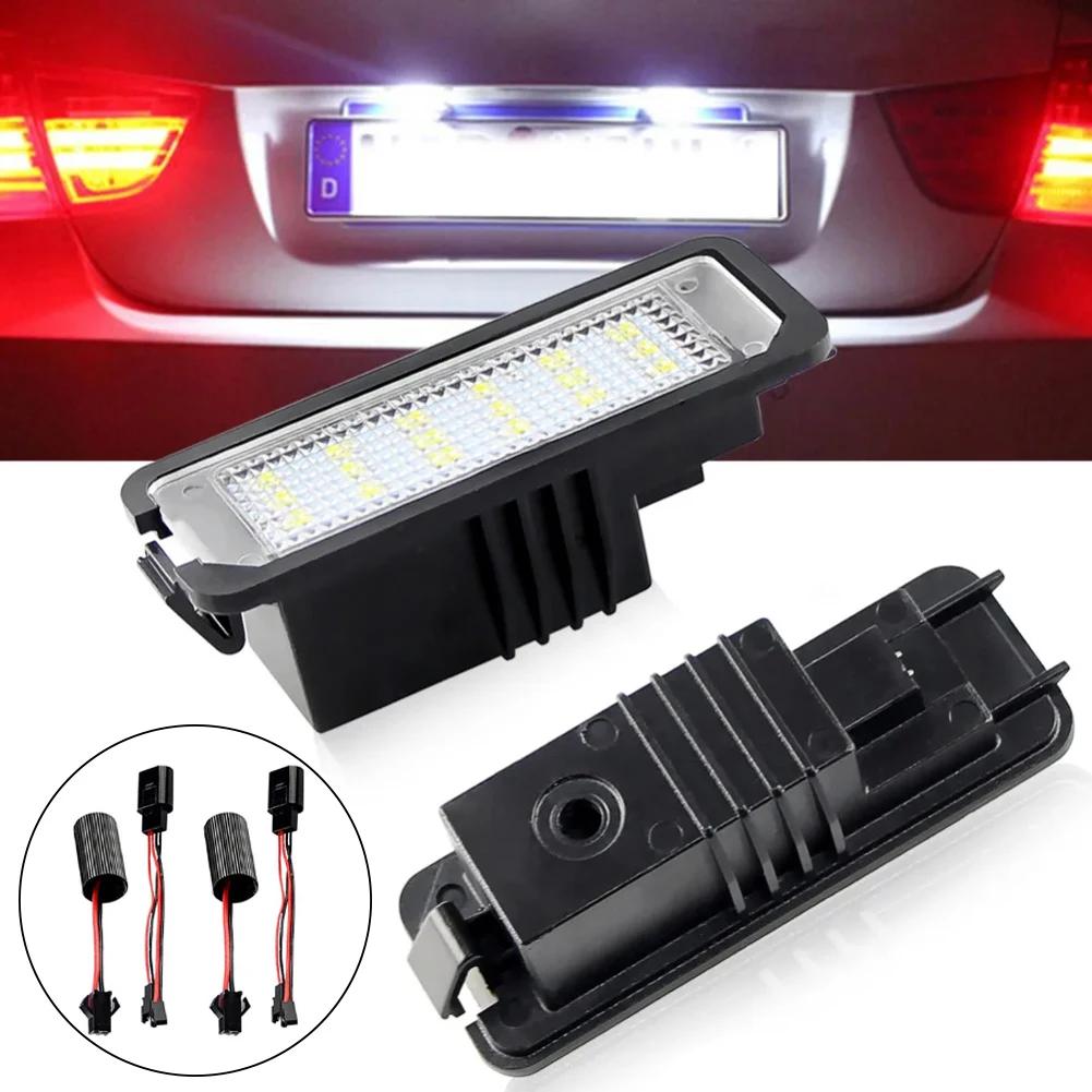 For VW GTi Golf 4 5 6 7 MK4 MK5 MK6 MK7 Passat B7 CC EOS Scirocco Beetle 2PCS LED Number License Plate Lights With Canbus