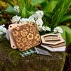 Wooden Retro Laser-Engravable Pocket Flower Press. DIY specimens, bookmarks, embossing. Ideal for botany & craft gift.