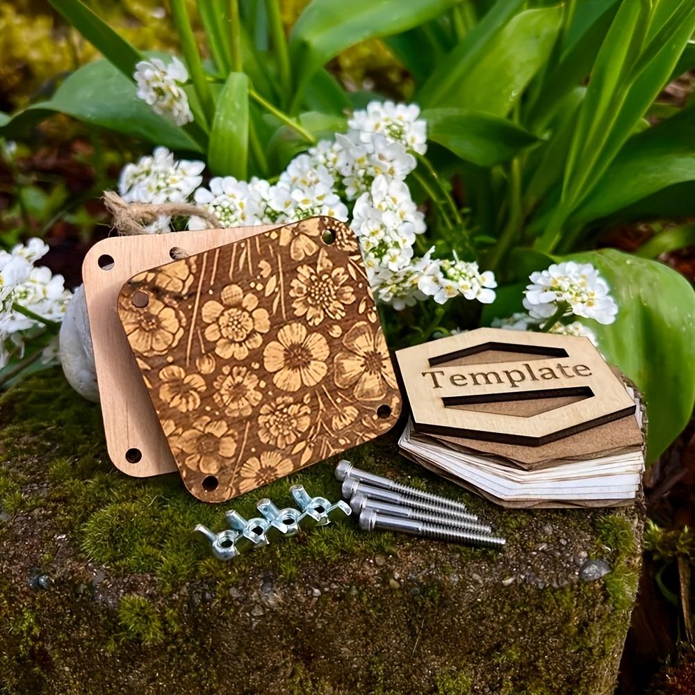 Wooden Retro Laser-Engravable Pocket Flower Press. DIY specimens, bookmarks, embossing. Ideal for botany & craft gift.