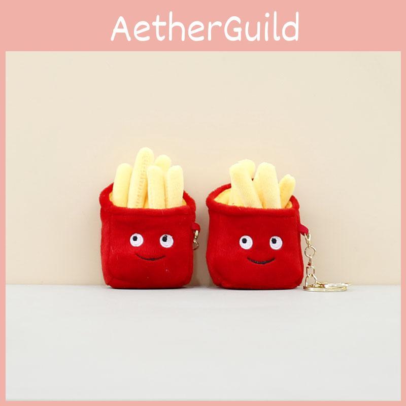 Adorable Cute French Fries Plush Keychain Toy Soft Stuffed Doll For Kids Gifts