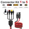 5 4 in 1 Solar Connector to XT60/DC5521/7909/8020 Solar Panel Extension Cable Splitter Power Cord Energy Storage Charging Cable