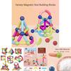 Magnetic Building Blocks Construction Toy Set For Kids 64pcs/12pcs Christmas Gift For Boys And Girls Abs Material Colorful Shapes Logical Thinking