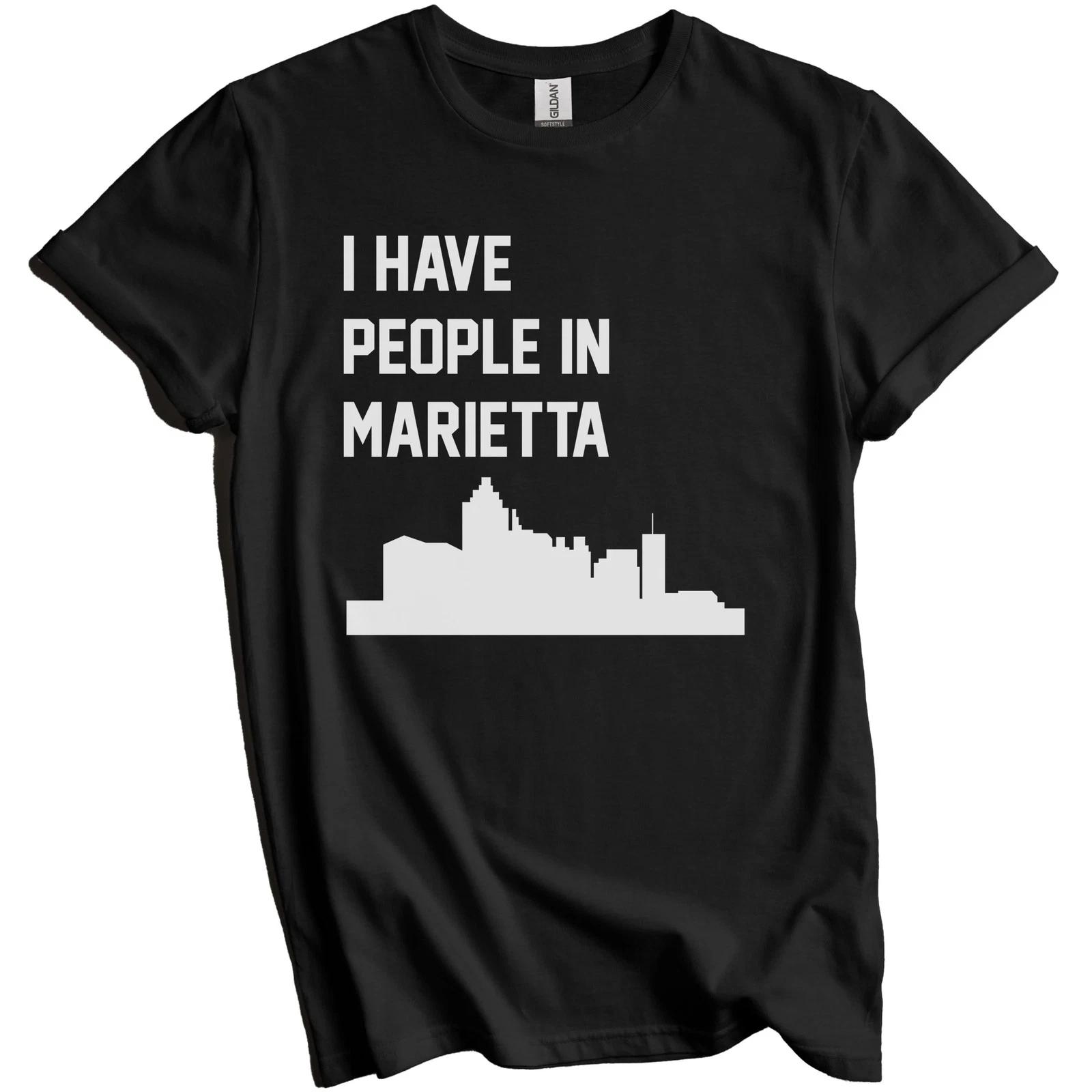 I Have People In Marietta Georgia Skyline T-Shirt 3XL