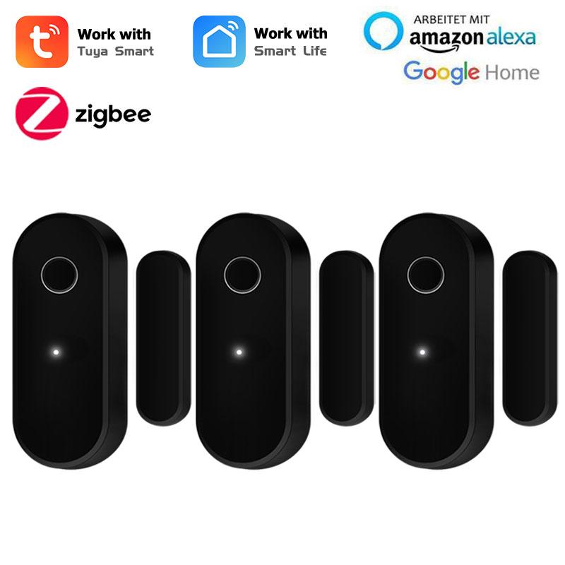 Tuya Zigbee Door Window Sensor Open Closed Detector Smart Home Security Protection Detector Smart Life APP Work With The Gateway