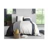 Parure de lit - Housse couette 220x240 cm - 2 taies - Bandes géométriques - Coton doux