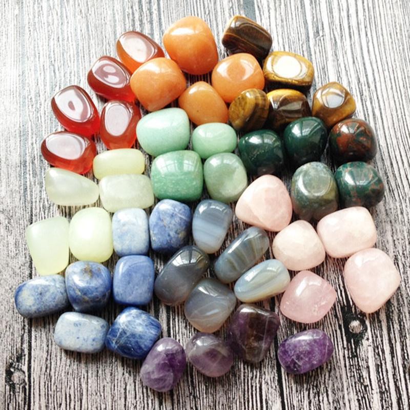 5pcs  Bulk  Mixed Natural Assorted Tumbled Stones Crystal Healing Reiki 10-25mm  MIX  COLOR