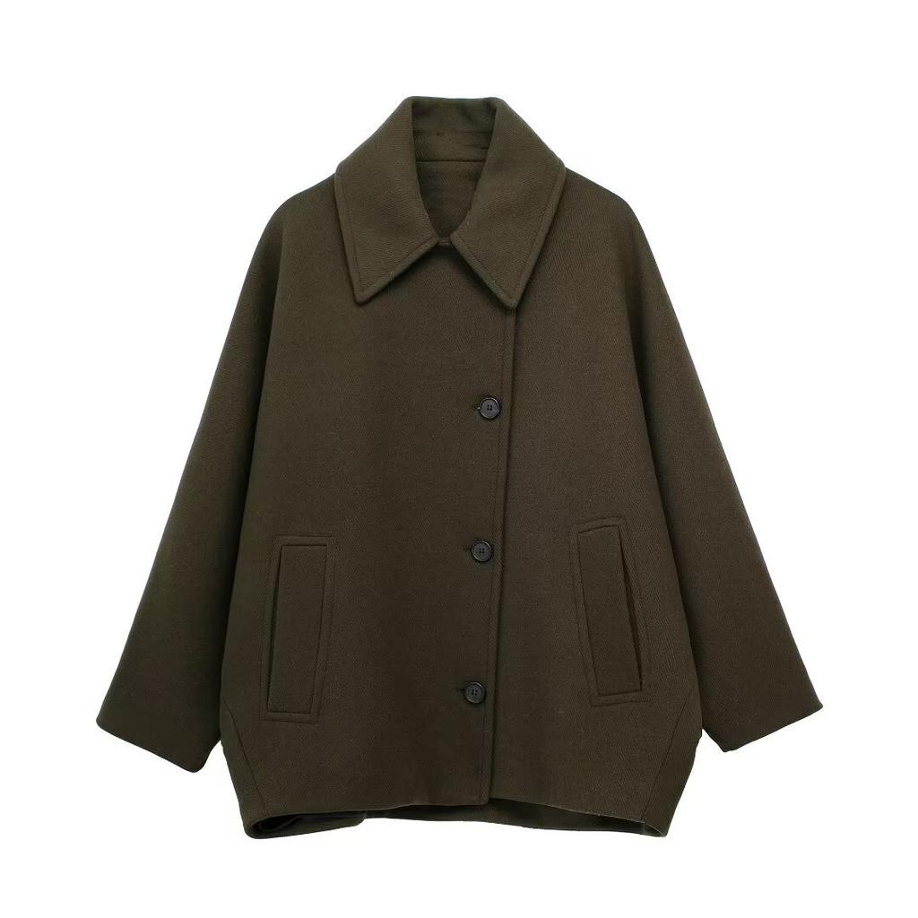 European and American Autumn and Winter Women's Retro Coat Lapel Loose Fur Coat