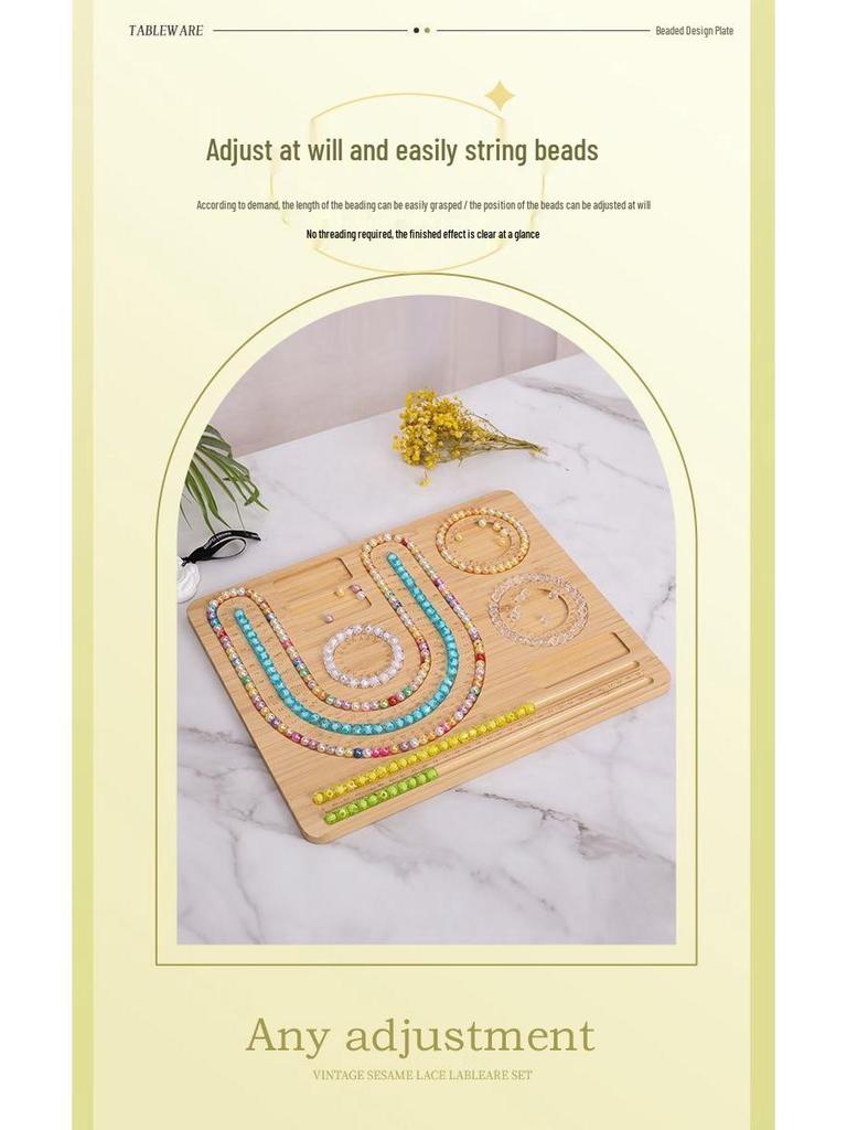Jewelry Design Plate for Beaded Necklaces, Bracelets, Wenwan, and Weaving Tool Storage