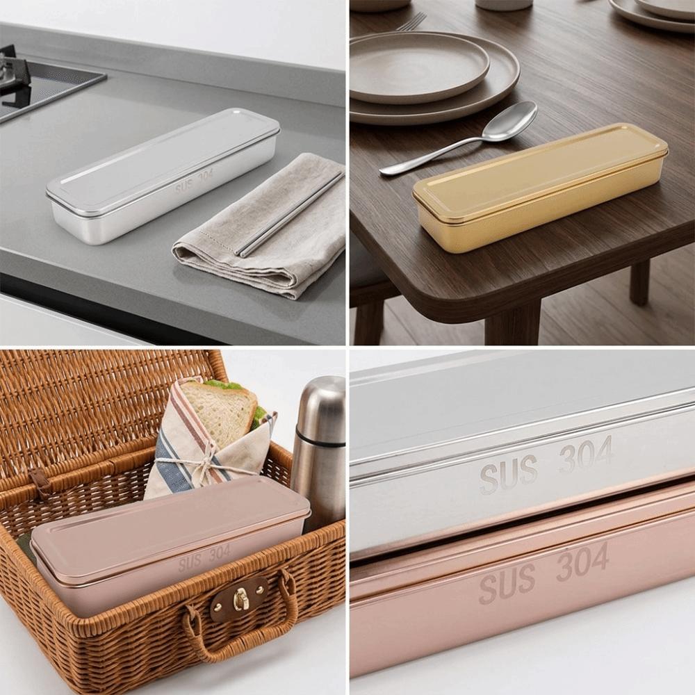 Hollow Drainage Hole Chopstick Storage Box Travel Storage Container Tableware Draining