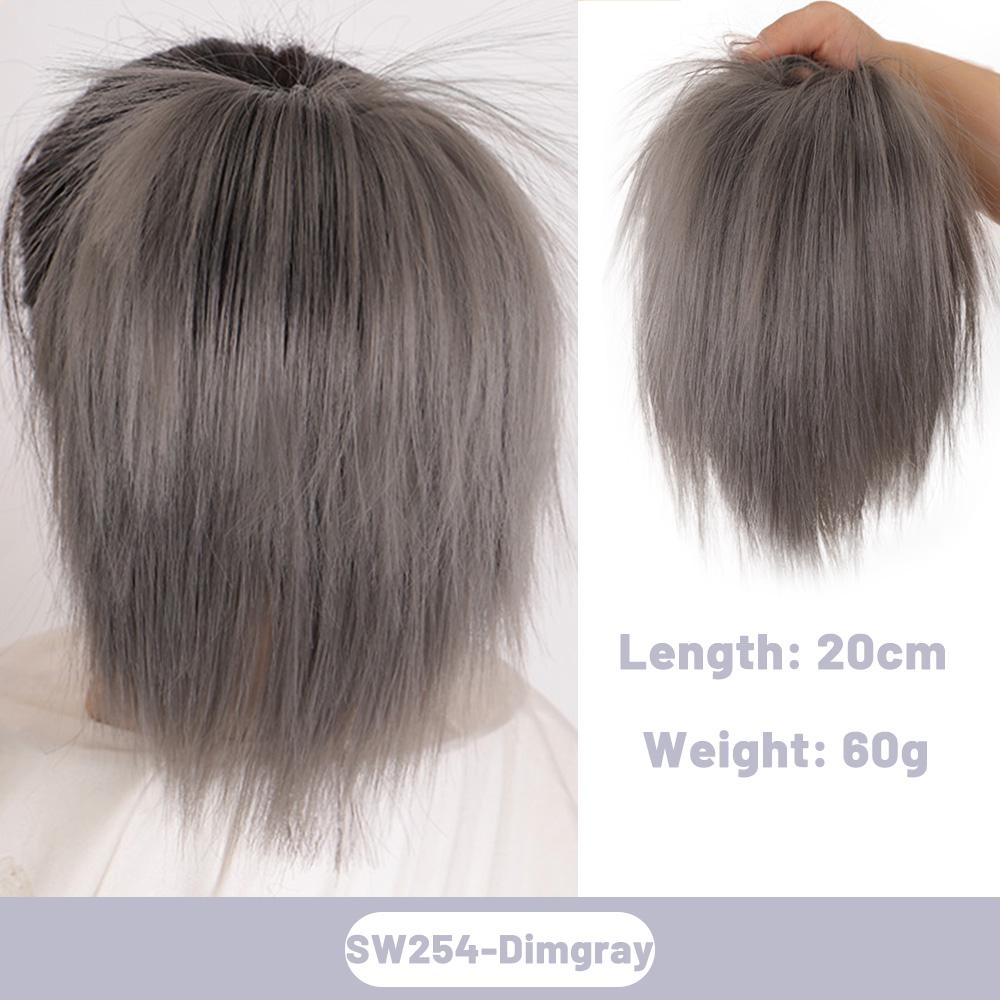 Synthetic Messy Bun Straight Scrunchy Hair Bands Bun Chignon Elastic Messy Scrunchie Wrap For Ponytail Extensions For Women