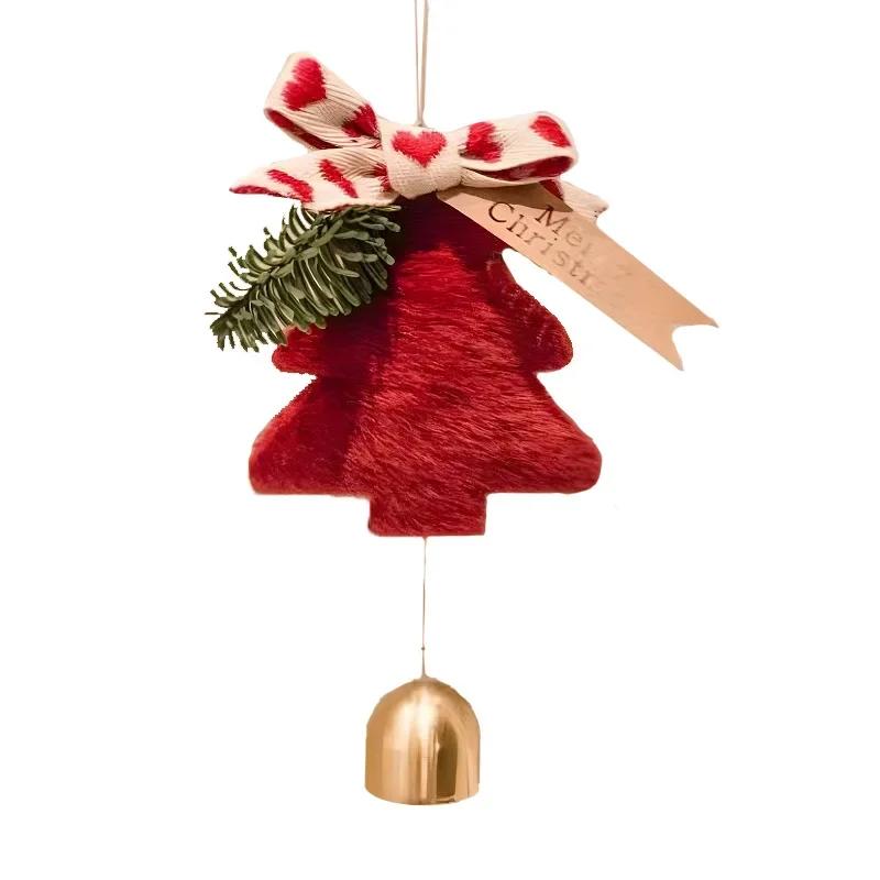 Christmas Tree Bell Hanging Pendants Merry Christmas Decorations For Home Xmas Ornament Couple Gift Happy New Year Supplies