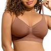 European and American underwear women's no steel ring gathers thin upper support anti-sagging support seamless large size bra