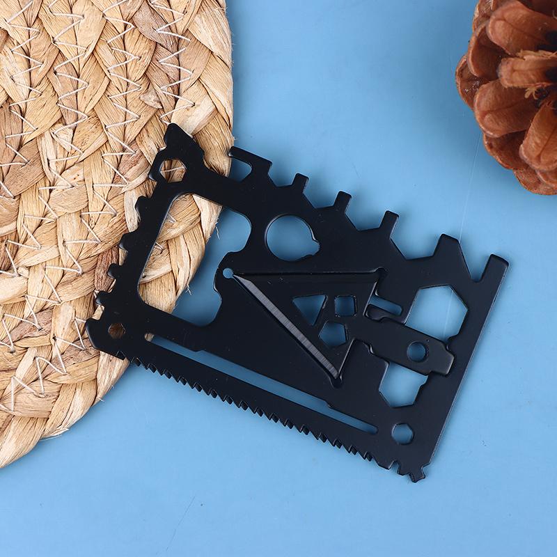 1/2/5 Pezzi Carta Utensile EDC 18-in-1 Acciaio Inossidabile 420 Multifunzione Apribottiglie/Lattine Portachiavi Cacciavite Chiave Inglese Carta