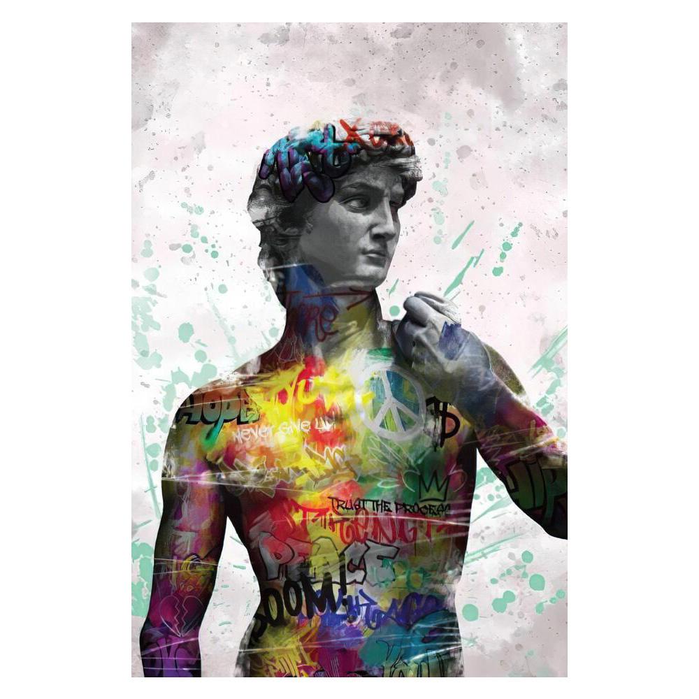 

Граффити Дэвид Холст Картины на стене Художественные плакаты и принты Портрет Дэвида Стрит Современное искусство Картины Домашний декор стен 30x40cm no frame