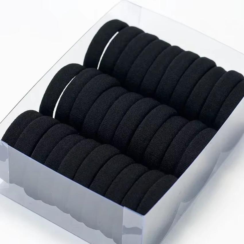 Solid Color Hairdressing Tools Black Rubber Band Hair Ties/Rings/Ropes Gum Springs Ponytail Holders Accessories Elastic Gifts