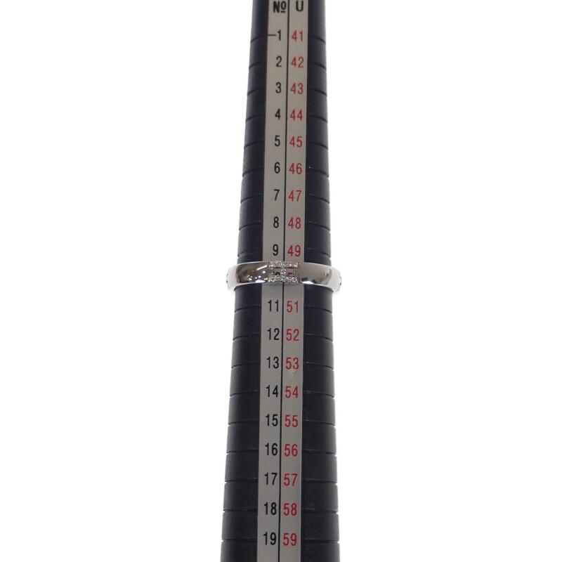 HERMES  #10(JP Size)  ring K18 white gold/diamond Women