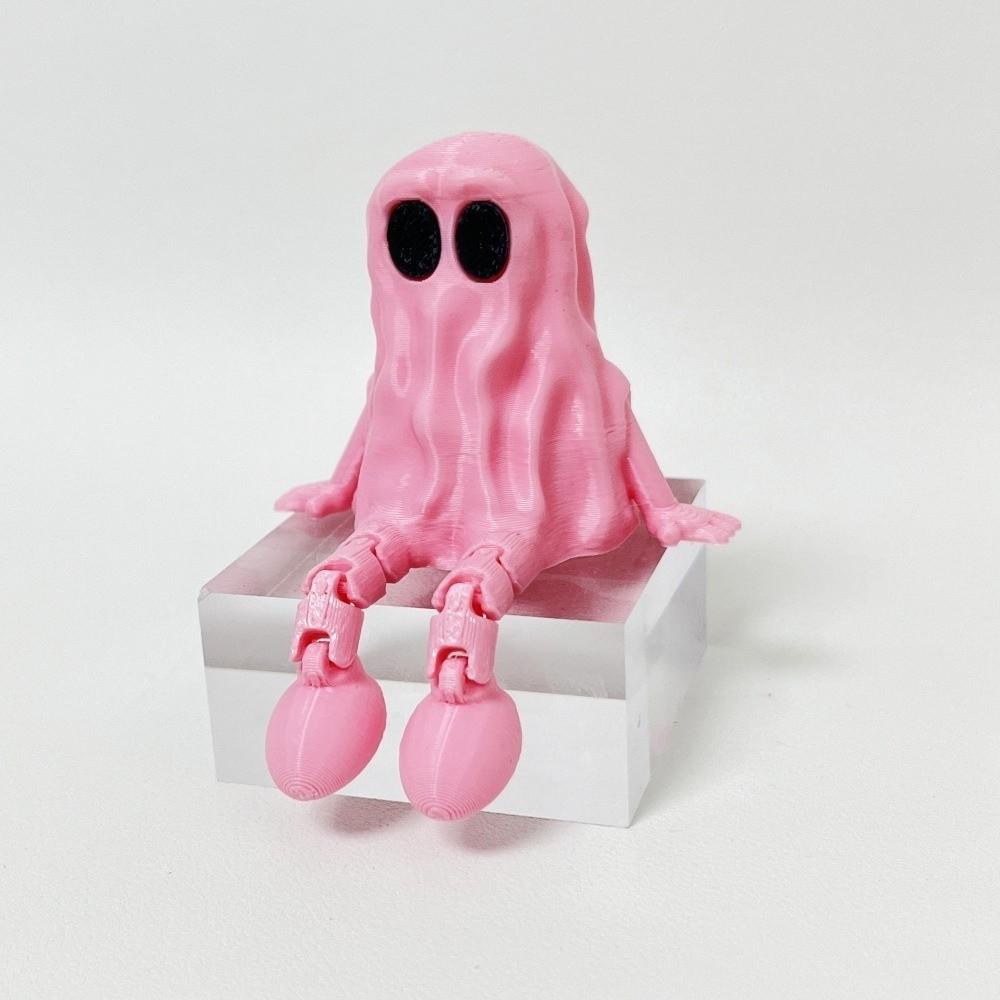 Hand-Painted 3D Printed Ghost Ornament Mini Ghost Fidget Toys Ghost Joint Figurines  Car Room Decor