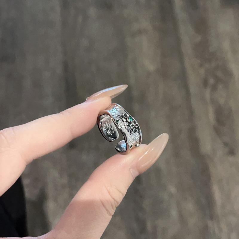 Perlenring Breiter offener Ring Ring Französischer Ring Damenring Accessoires