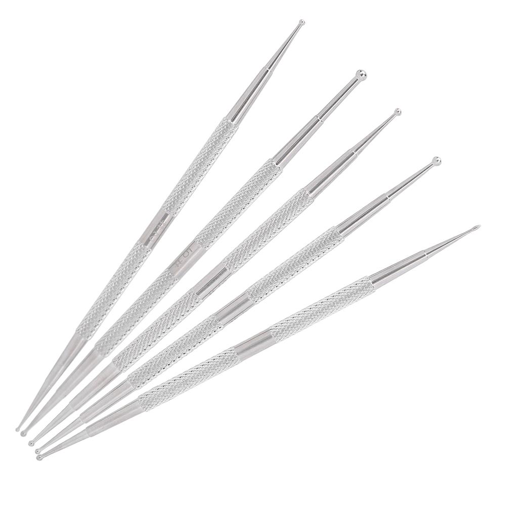 5pcs Double Head Nail Art Dotting Pen Stainless Steel Nail Painting Pen DIY Decoration Dotting Pen
