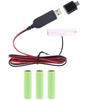 AA Battery Eliminator Cable with Type-C Converter USB or Type-C Input 5V2A  AA Dummy-Battery Output 1.5V/3V/4.5V/6V
