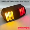 12V Motorcycle DRL Daytime Running Lamp Flowing Taillight Brake Turn Signal Indicators All in One Universal Motorcycle Lights