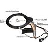 Hands Free Led Loupe Lighted Reading Magnifier Table Hanging Magnifying Glass For Seniors Sewing Cross Stitch Embroidery Repair