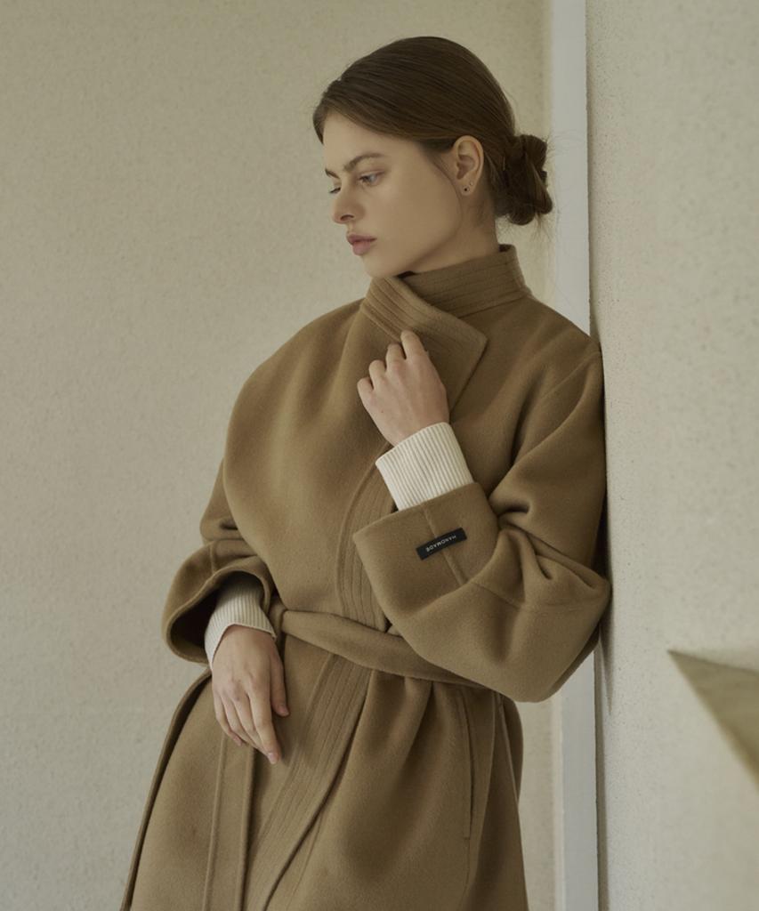A-Ma Sierra Stitch Handmade Half Wool Coat_3 Colors