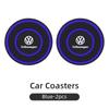 Car-Mounted Silicone Material Double-Ring Water Cup Coaster Anti-slip For VW Passat Golf Tiguan Polo Scirocco Touareg TouranOJ2