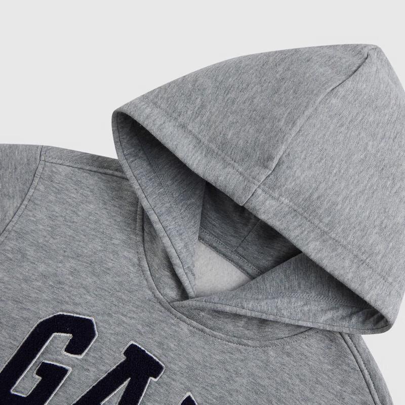 GAP Boys' Logo Embroidered Hooded Fleece Sweatshirt