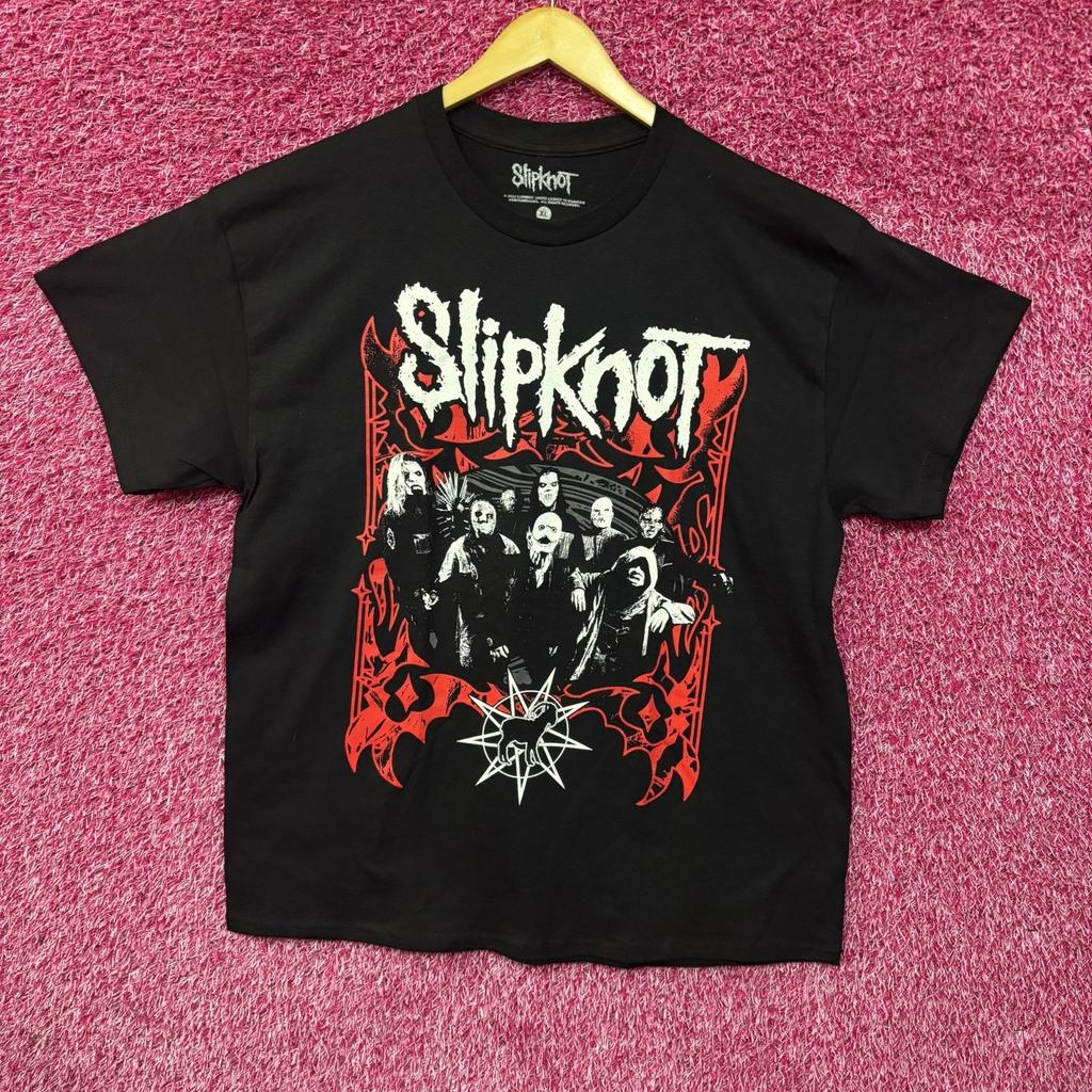 Slipknot Star Crest Black 100% Cotton T-shirt Mens Tees Top