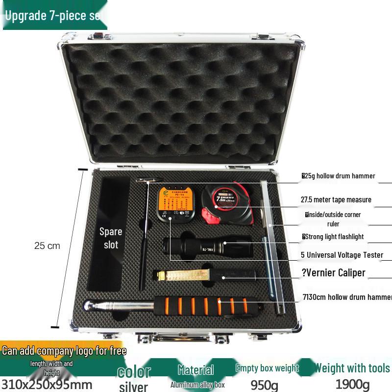 Professional Multifunctional Empty Drum Inspection Tool Set with 2m Straight Edge and Toolbox