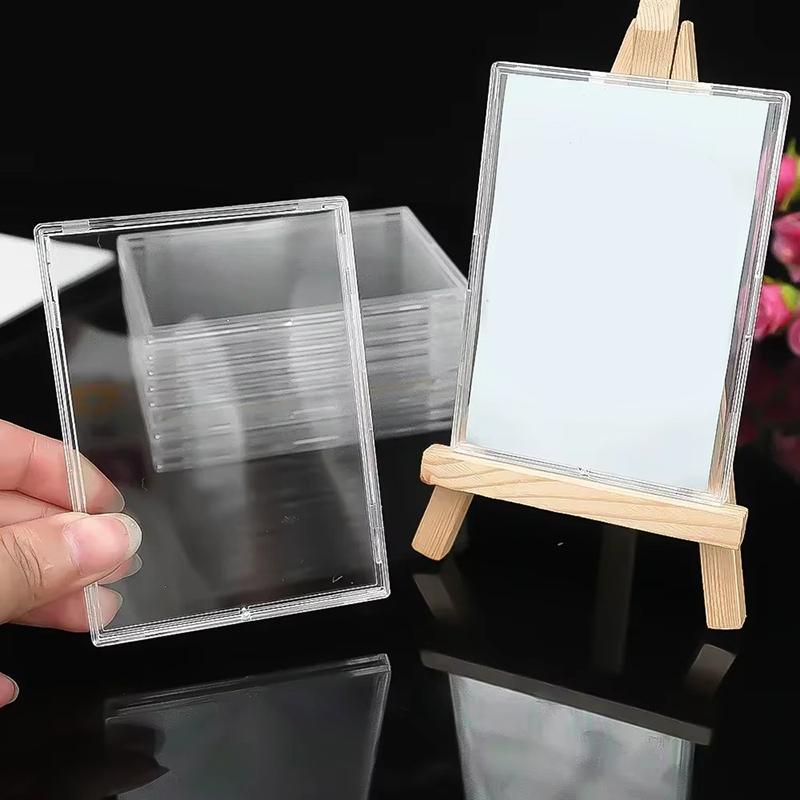 4~12pcs Card Display Holder Protection Cover Cards Storage Supplies Acrylic Transparent MIni Photo Frame Home Decoration TMZ