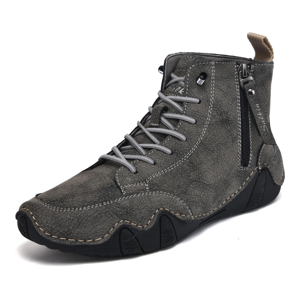 20252025 Popular 48 Large Size Octopus Men's Shoes High Top Martin Boots Men's Casual Motorcycle Short Boots