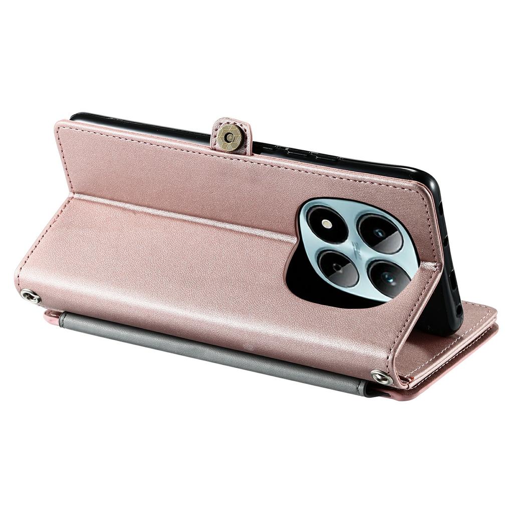 For Xiaomi Redmi Note 15 Pro 5G (Global) Case TPU + PU Leather Wallet Phone Cover with Wrist Strap