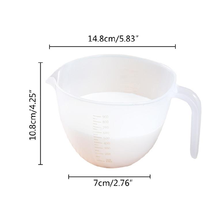 Measuring Cup Baked Egg Beating Bowl Handle Bowl with Drain Plastic Material