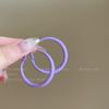 Dopamine Color Circle Earrings Women's Summer Personality Sweet Versatile Silver Needle Earrings Fashion Design Contrasting Color Earrings