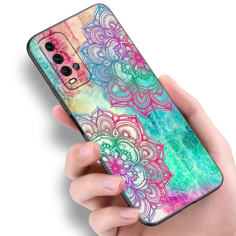 Mandala Chakra Yoga Phone Case For Xiaomi Redmi Note 5 6 9T K20 K40 K50 Pro 7A 8A 9A 9C 9i 10A 10C A1 S2 Soft TPU Black Cover