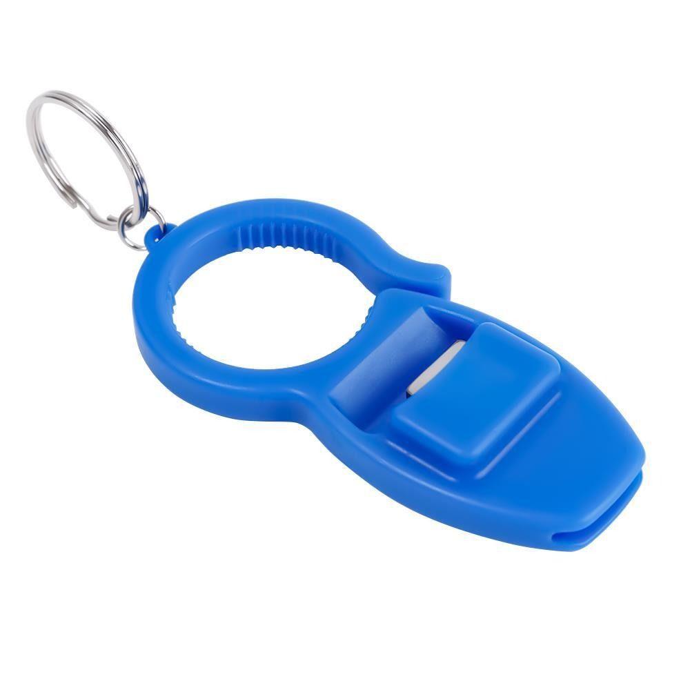 

With Hanging Loop Opener Plastic Keychain Manual Can Opener Household Home Party синий